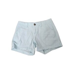 Maurices Women's Chino Shorts Size‎ 5/6 Aqua Blue Stretch Rolled Hem Casual